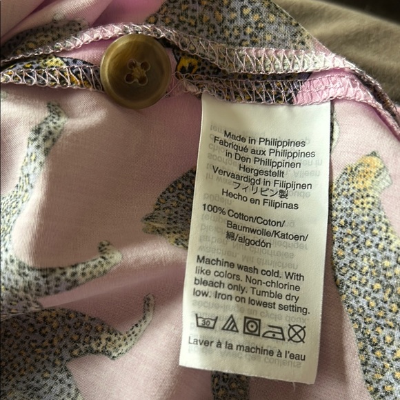 J. Crew Pink Leopard Print Blouse xs - Picture 5 of 5